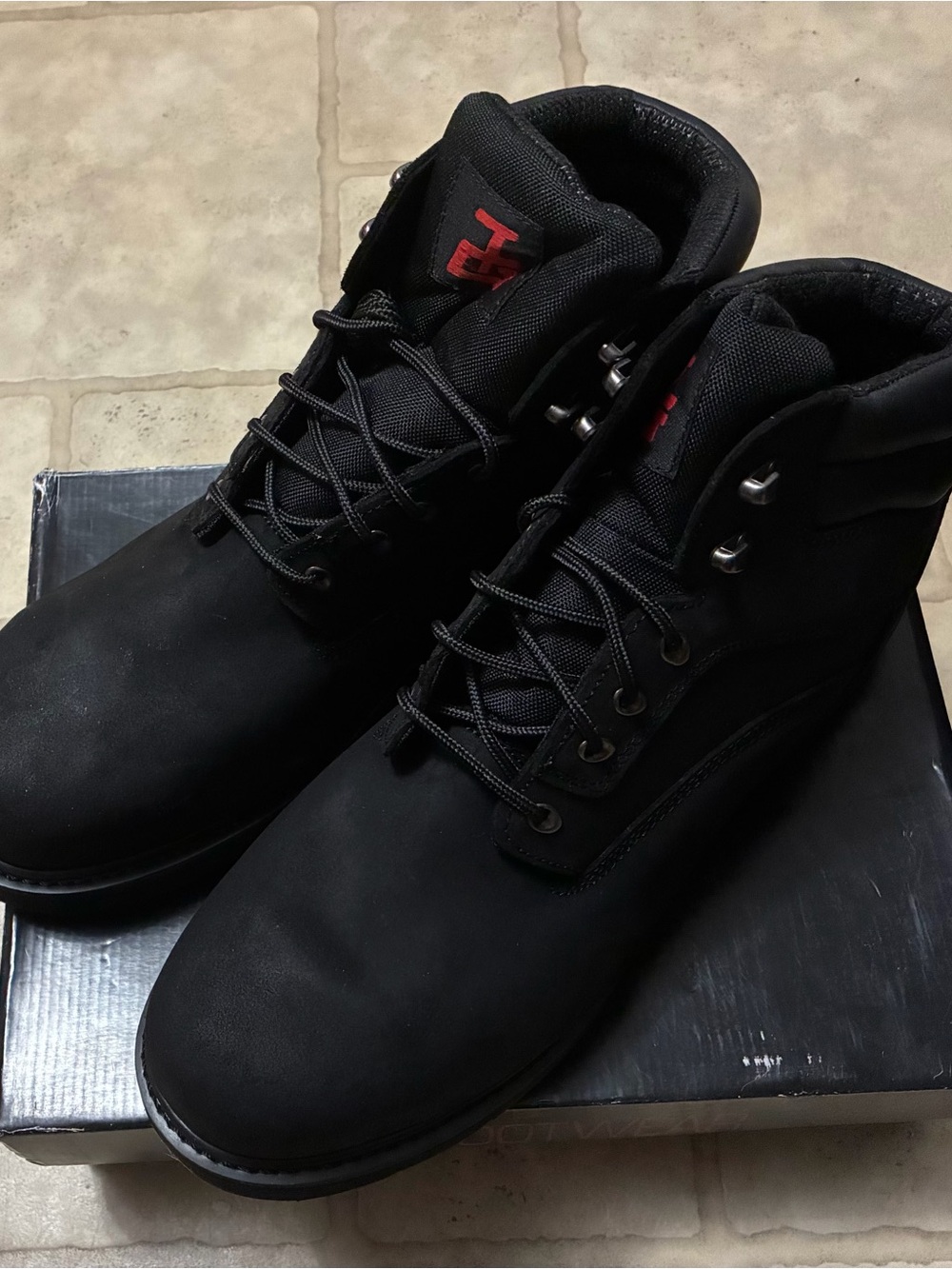 Thorogood, Men's Black Work Boots, Steel Toe, New
